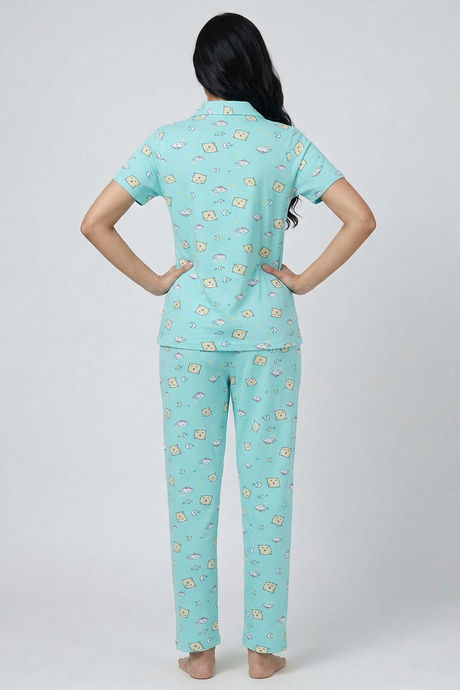 Zivame Knit Cotton Pyjama Set - Island Paradise — image 3